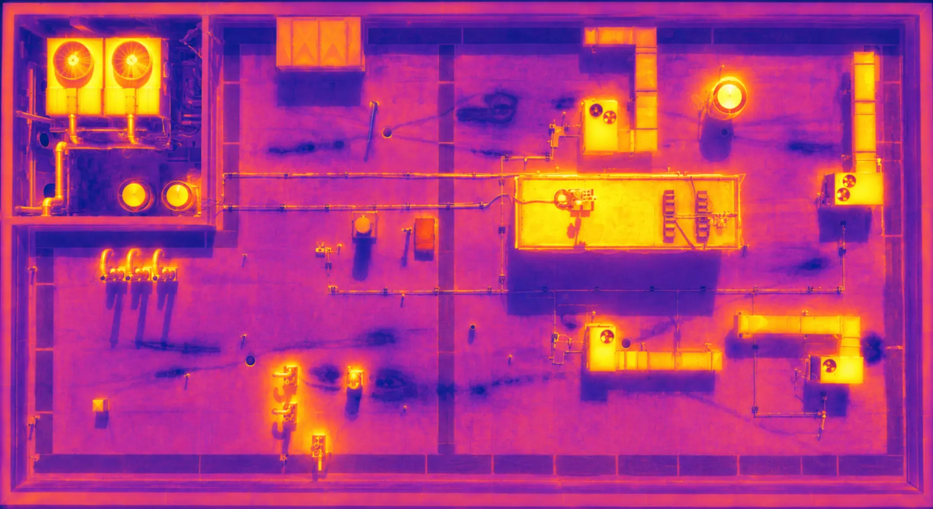 Thermal aerial capture of a commercial roof after an incident
